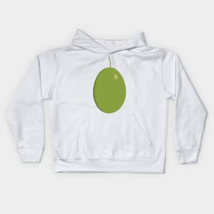 Green olive icon in flat design Kids Hoodie